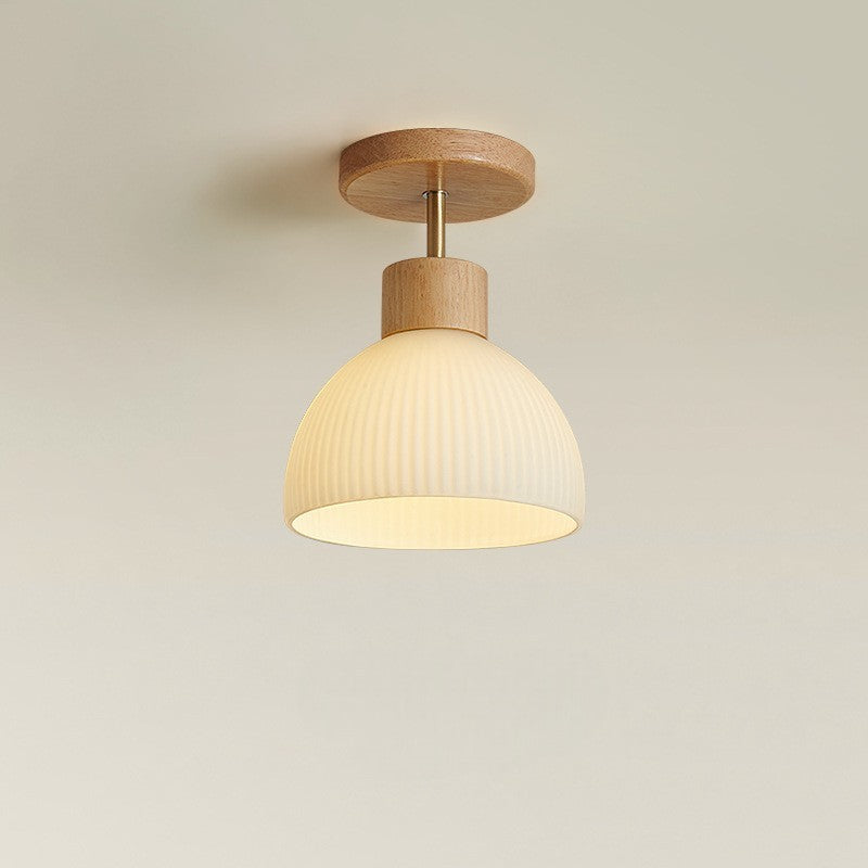 VetraLicht: Moderno Lampadario in Legno e Vetro LED – per Sala da Pranzo e Corridoio