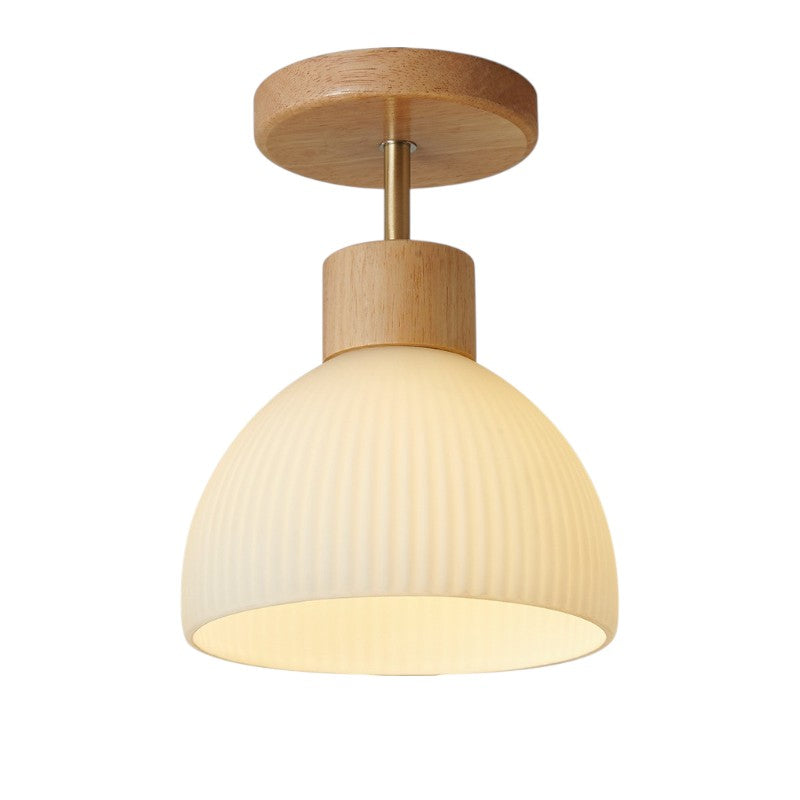 VetraLicht: Moderno Lampadario in Legno e Vetro LED – per Sala da Pranzo e Corridoio