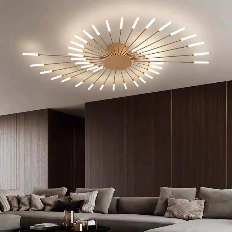 Veyron: Lampada da soffitto LED industriale in metallo – per soggiorno e camera da letto