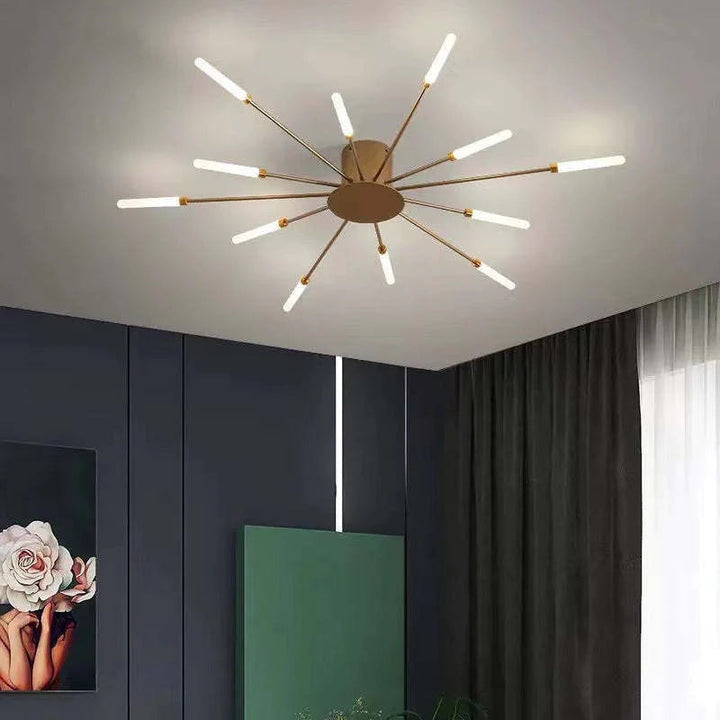Veyron: Lampada da soffitto LED industriale in metallo – per soggiorno e camera da letto