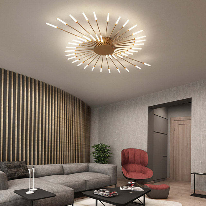 Veyron: Lampada da soffitto LED industriale in metallo – per soggiorno e camera da letto