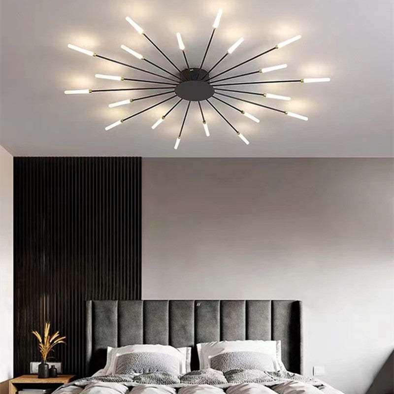 Veyron: Lampada da soffitto LED industriale in metallo – per soggiorno e camera da letto