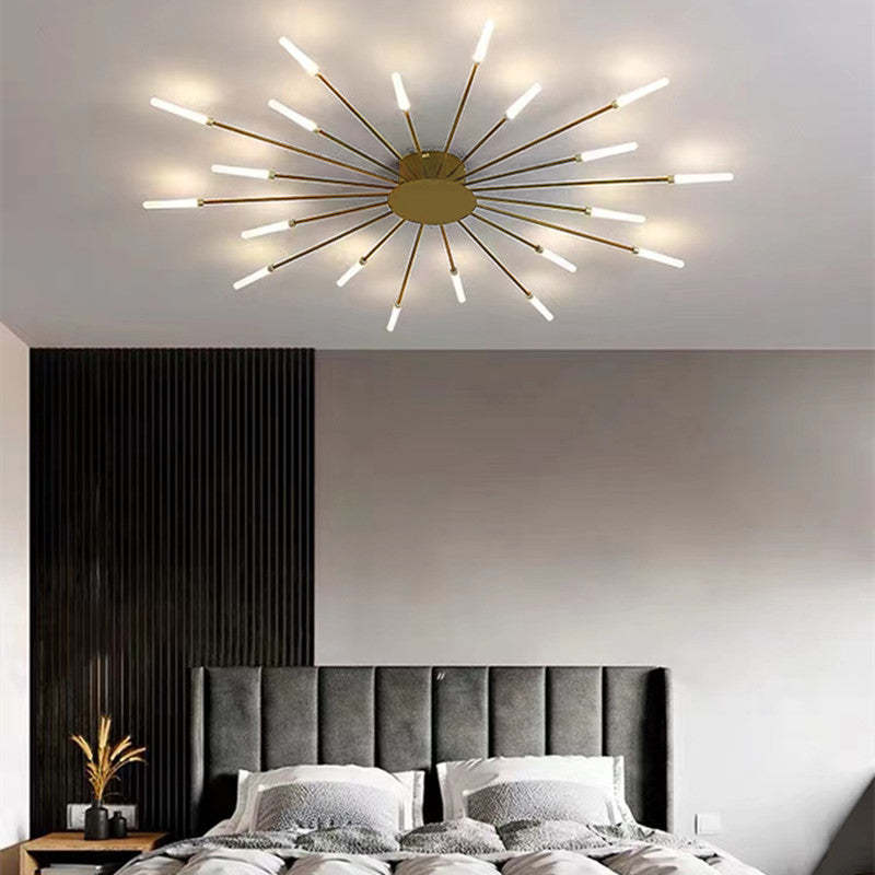 Veyron: Lampada da soffitto LED industriale in metallo – per soggiorno e camera da letto