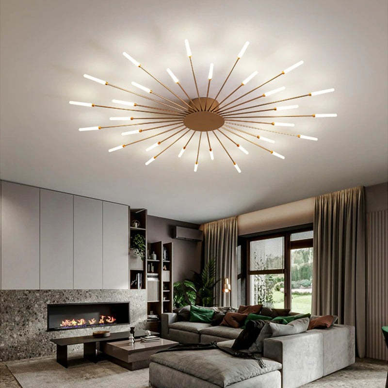 Veyron: Lampada da soffitto LED industriale in metallo – per soggiorno e camera da letto