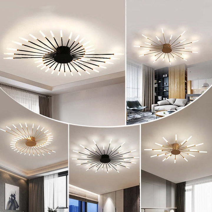 Veyron: Lampada da soffitto LED industriale in metallo – per soggiorno e camera da letto