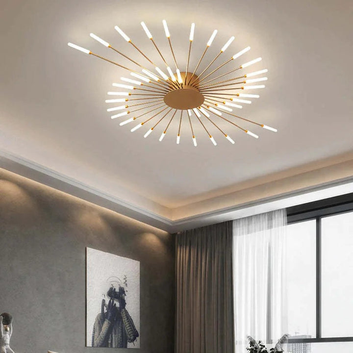 Veyron: Lampada da soffitto LED industriale in metallo – per soggiorno e camera da letto