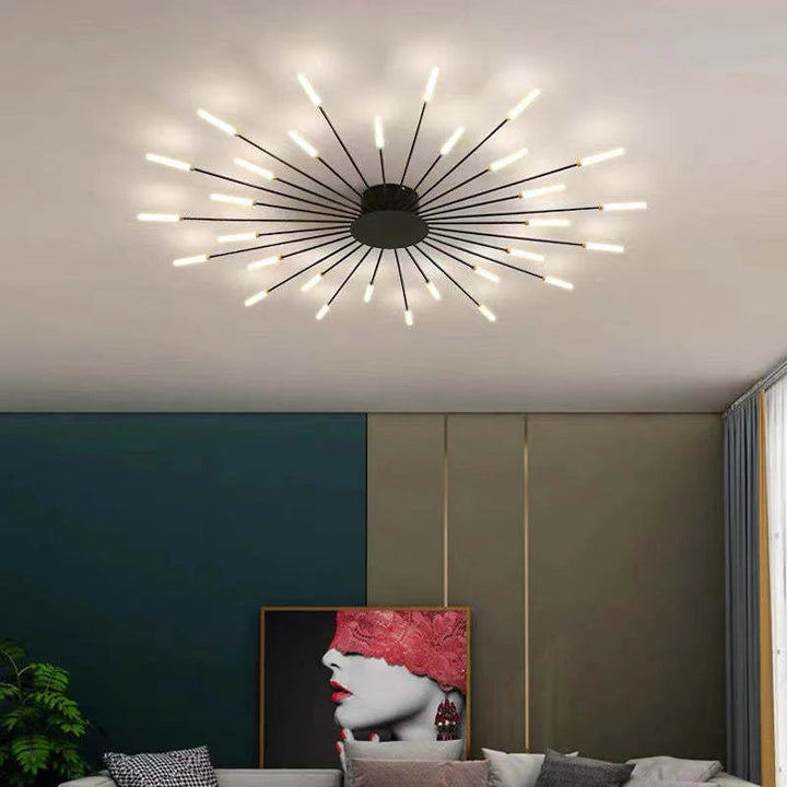 Veyron: Lampada da soffitto LED industriale in metallo – per soggiorno e camera da letto