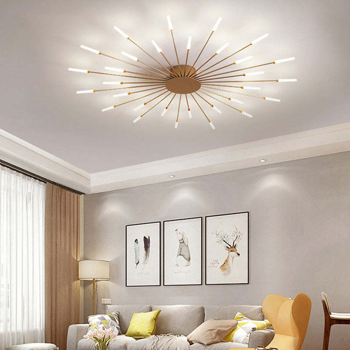 Veyron: Lampada da soffitto LED industriale in metallo – per soggiorno e camera da letto