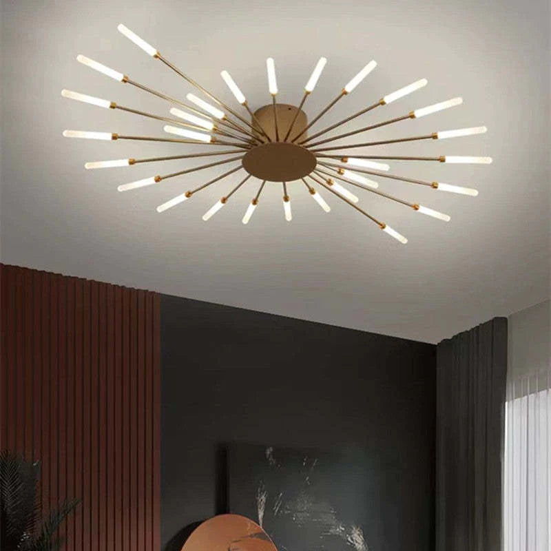 Veyron: Lampada da soffitto LED industriale in metallo – per soggiorno e camera da letto