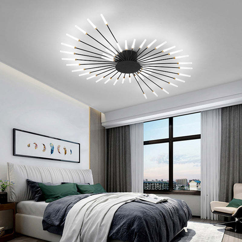 Veyron: Lampada da soffitto LED industriale in metallo – per soggiorno e camera da letto