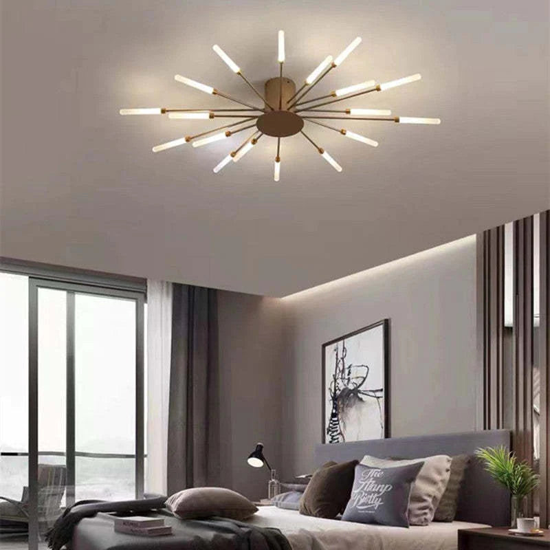 Veyron: Lampada da soffitto LED industriale in metallo – per soggiorno e camera da letto