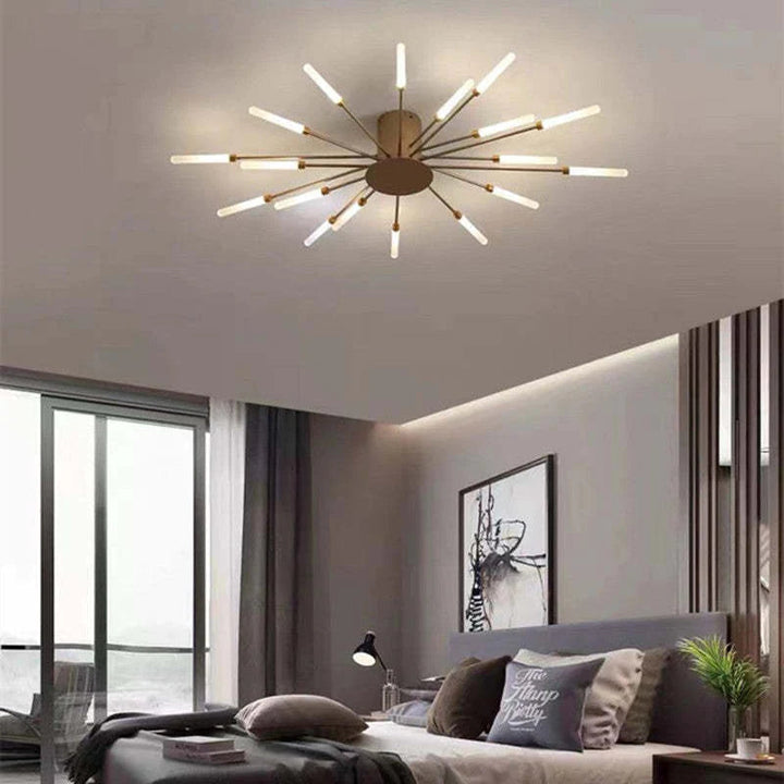 Veyron: Lampada da soffitto LED industriale in metallo – per soggiorno e camera da letto