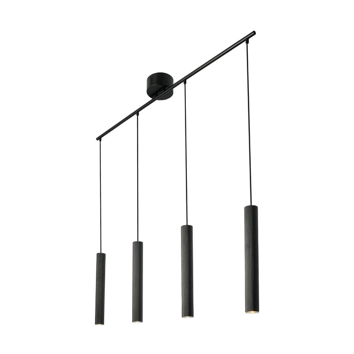 Vico 4 Luci Isola Pendant, Nero