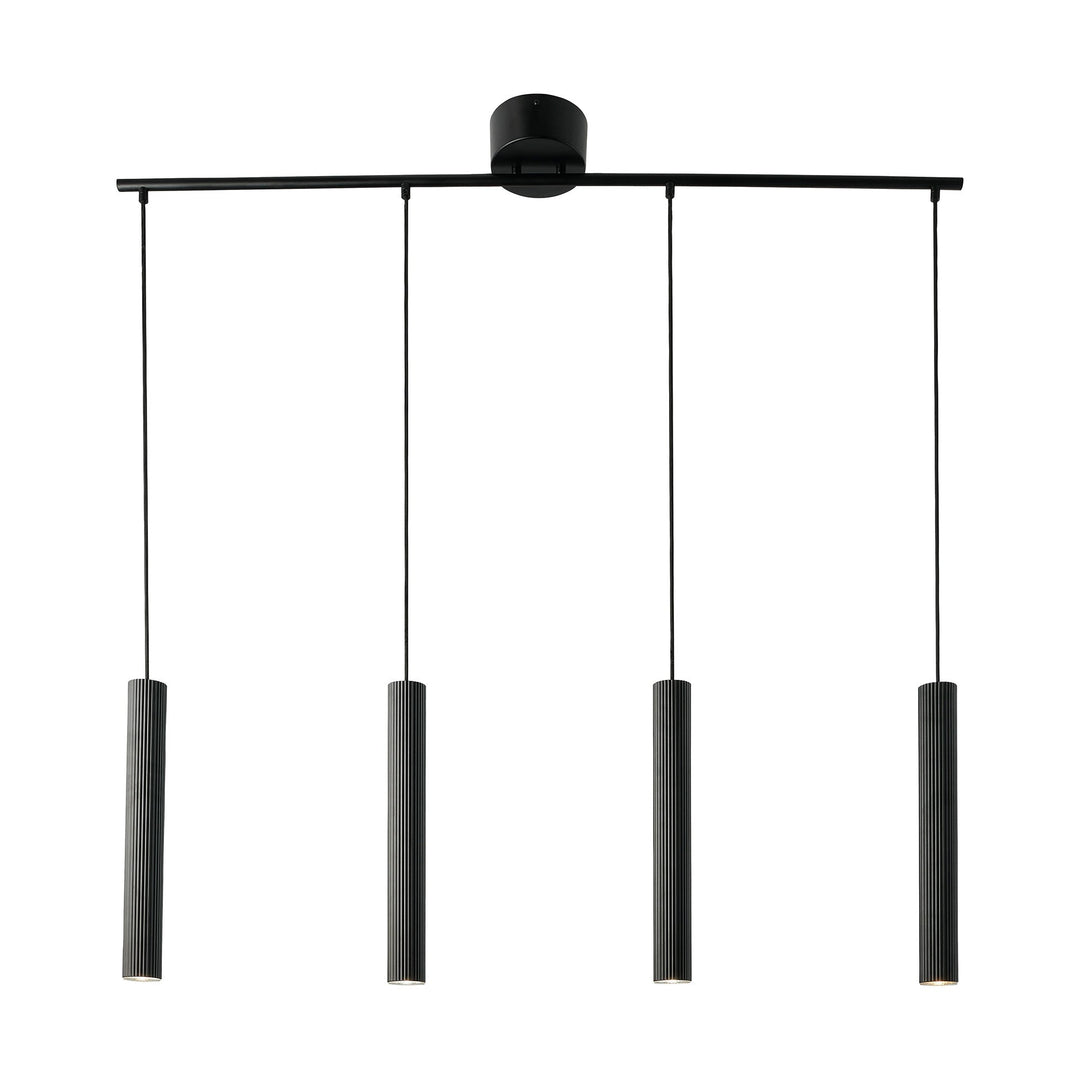 Vico 4 Luci Isola Pendant, Nero