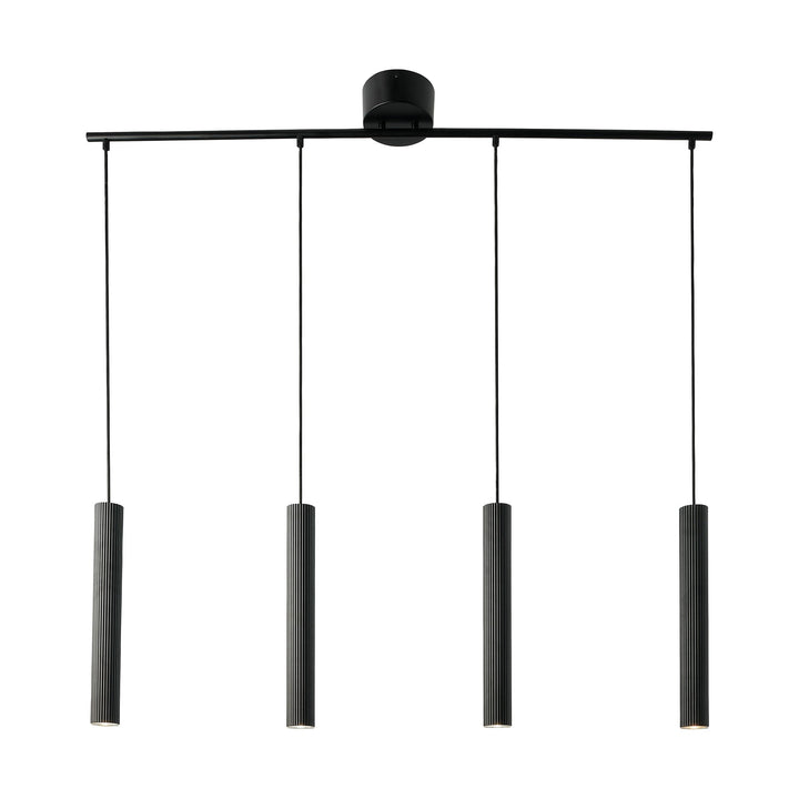 Vico 4 Luci Isola Pendant, Nero