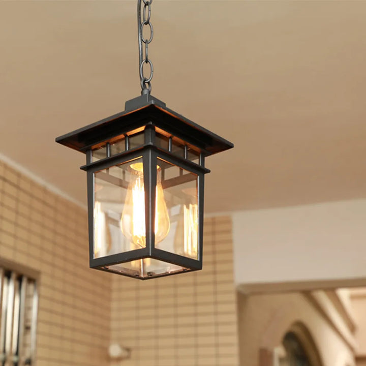 VintaLux: Lampada a sospensione da esterno regolabile in altezza – Design vintage per terrazze e balconi