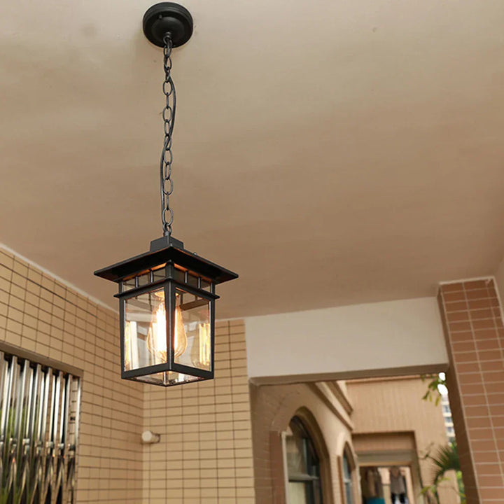 VintaLux: Lampada a sospensione da esterno regolabile in altezza – Design vintage per terrazze e balconi