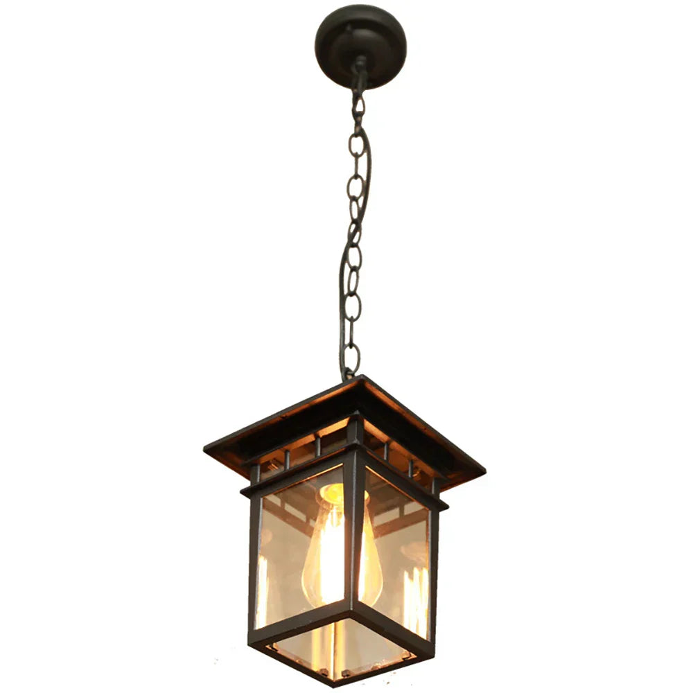 VintaLux: Lampada a sospensione da esterno regolabile in altezza – Design vintage per terrazze e balconi