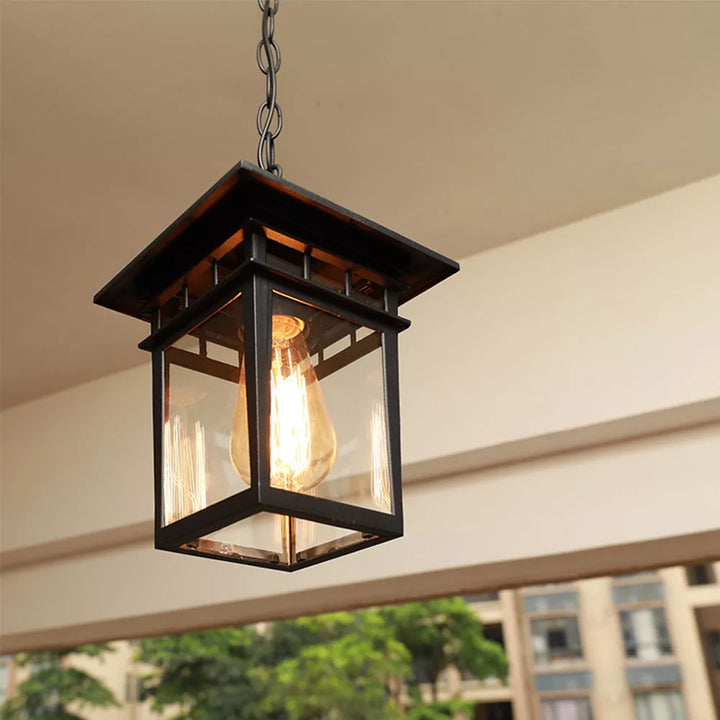 VintaLux: Lampada a sospensione da esterno regolabile in altezza – Design vintage per terrazze e balconi