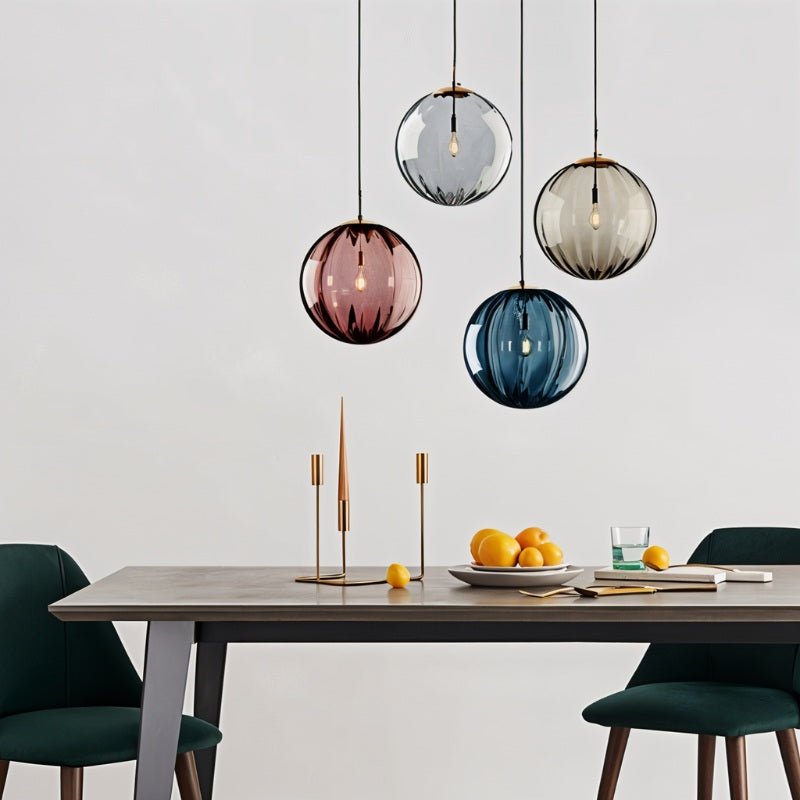 VitraCarissa: Lampada a sospensione di design in vetro sfera LED dimmerabile – per sala da pranzo e corridoio