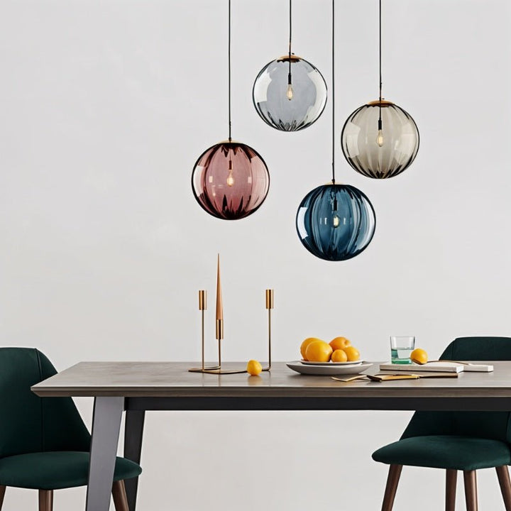 VitraCarissa: Lampada a sospensione di design in vetro sfera LED dimmerabile – per sala da pranzo e corridoio
