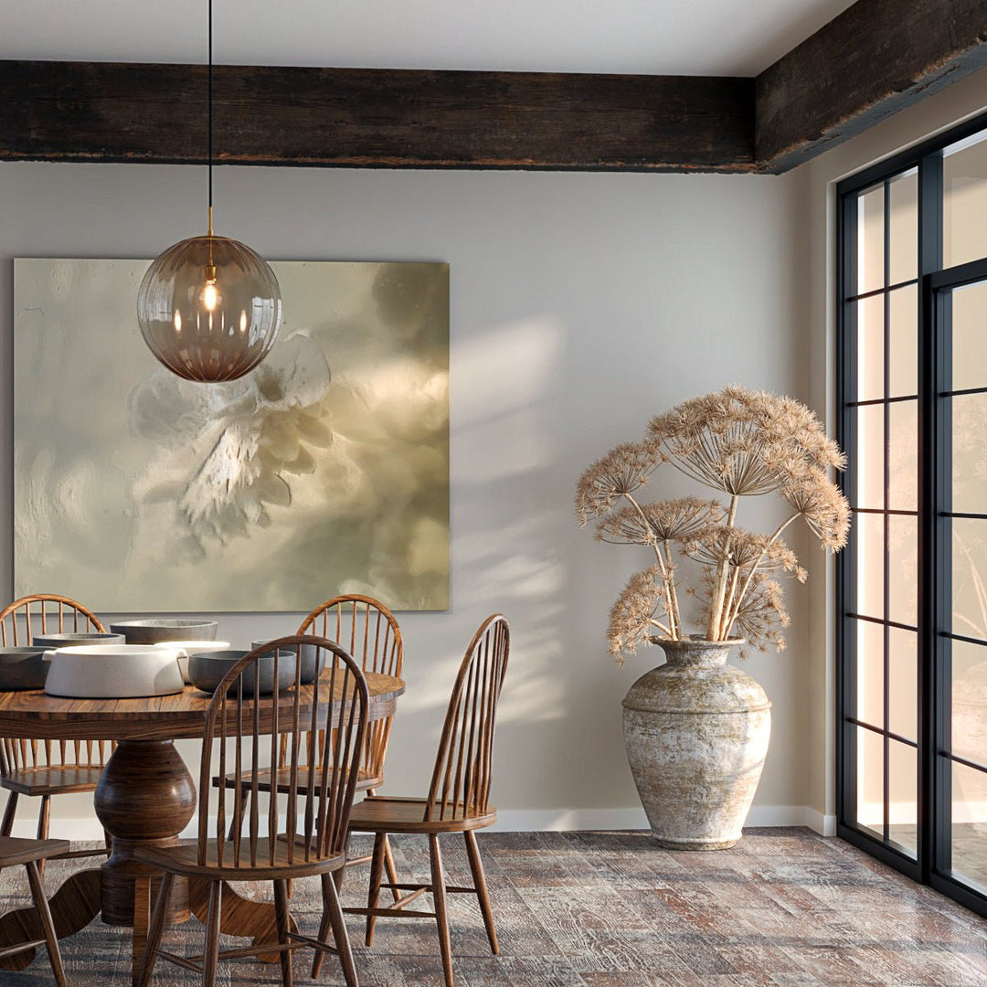 VitraCarissa: Lampada a sospensione di design in vetro sfera LED dimmerabile – per sala da pranzo e corridoio