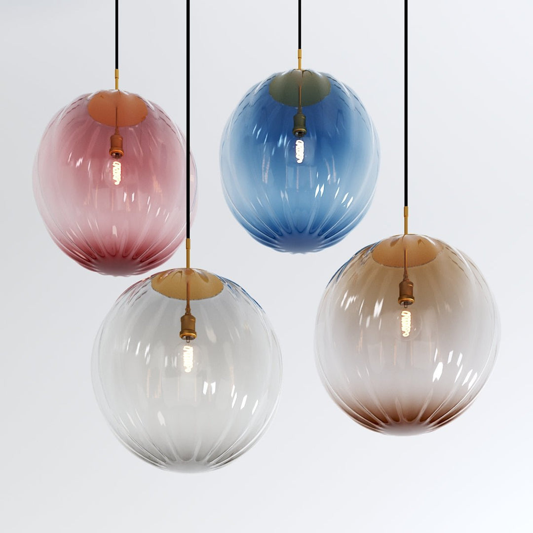 VitraCarissa: Lampada a sospensione di design in vetro sfera LED dimmerabile – per sala da pranzo e corridoio