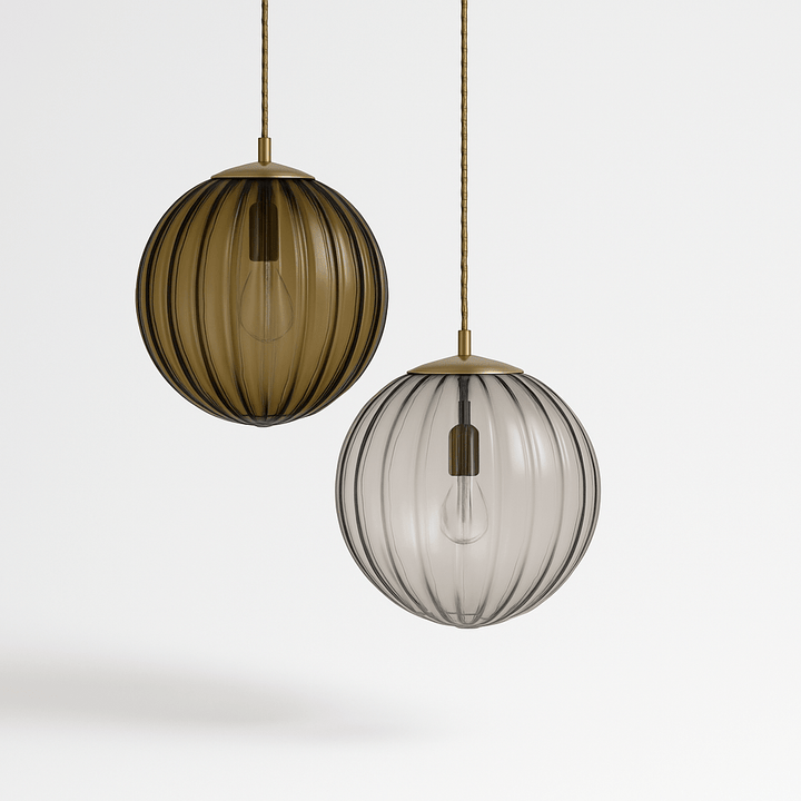 VitraCarissa: Lampada a sospensione di design in vetro sfera LED dimmerabile – per sala da pranzo e corridoio