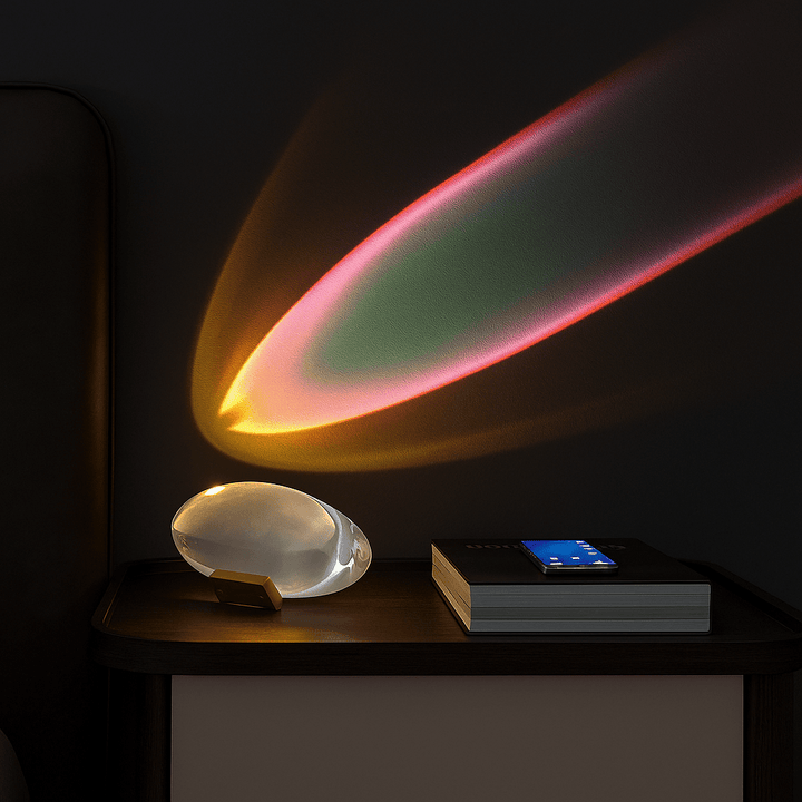 VitraEye: Lampada da tavolo in vetro trasparente LED con luminosità regolabile – per soggiorno e studio
