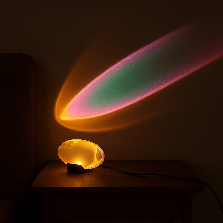 VitraEye: Lampada da tavolo in vetro trasparente LED con luminosità regolabile – per soggiorno e studio