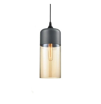 VitraGlow: Lampada a sospensione in vetro e legno – Design elegante per soggiorno e sala da pranzo