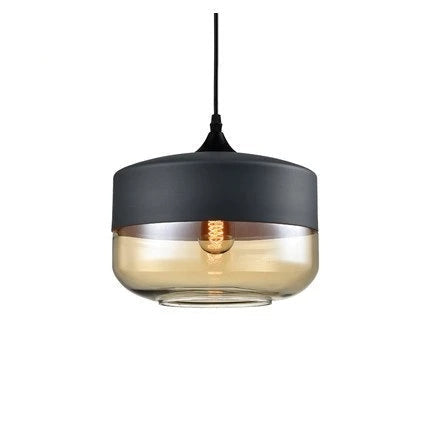 VitraGlow: Lampada a sospensione in vetro e legno – Design elegante per soggiorno e sala da pranzo