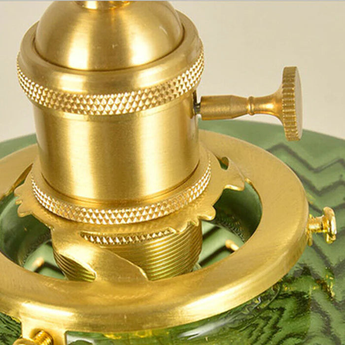 VitraLume: Lampada a sospensione in vetro vintage – Lampada a sospensione retro con dettagli in ottone