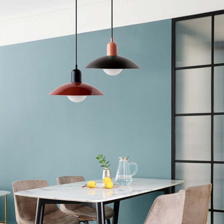 VivaRetro: Lampada a sospensione colorata in metallo – Lampada a LED colorata per sala da pranzo e cucina
