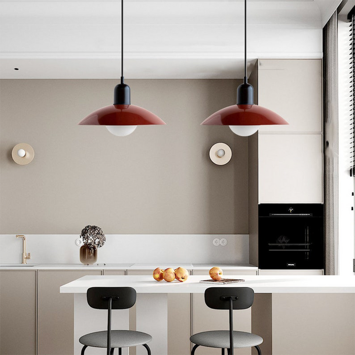 VivaRetro: Lampada a sospensione colorata in metallo – Lampada a LED colorata per sala da pranzo e cucina