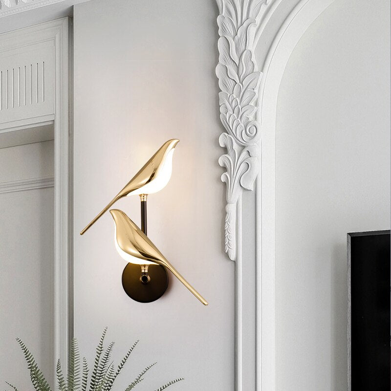 VogelLicht: Lampada da parete LED moderna a forma di uccello per interni eleganti
