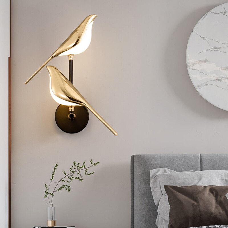 VogelLicht: Lampada da parete LED moderna a forma di uccello per interni eleganti