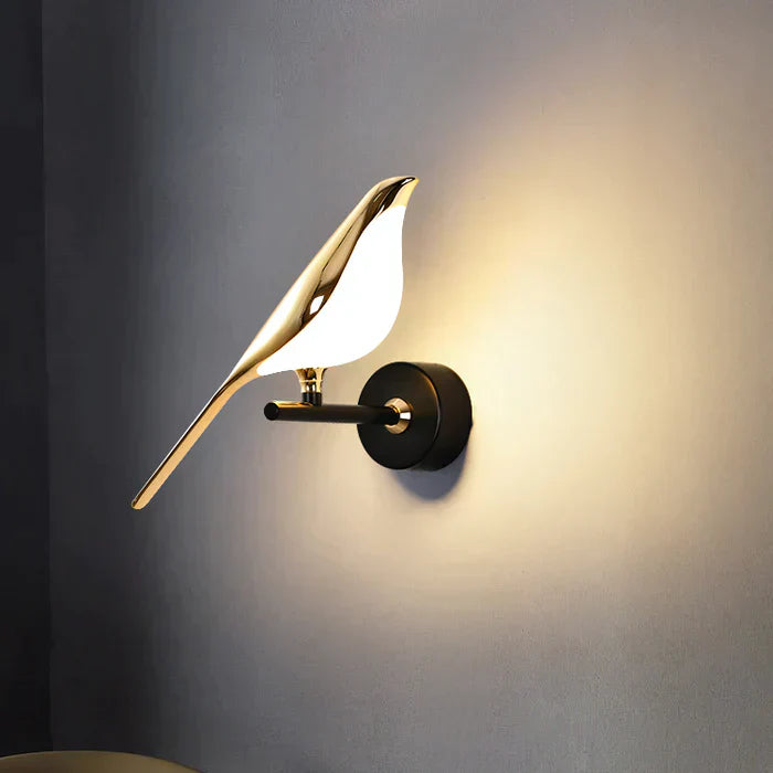 VogelLicht: Lampada da parete LED moderna a forma di uccello per interni eleganti