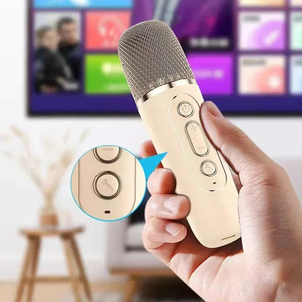 Macchina Karaoke Bluetooth Portatile con Microfoni Wireless - Regalo Divertente per Famiglie