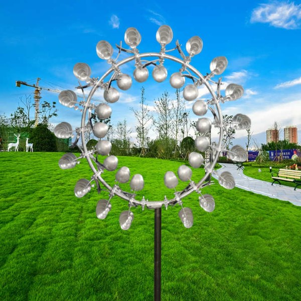SpinBloom™ – Elegante Mulino a Vento Kinetico per il Giardino