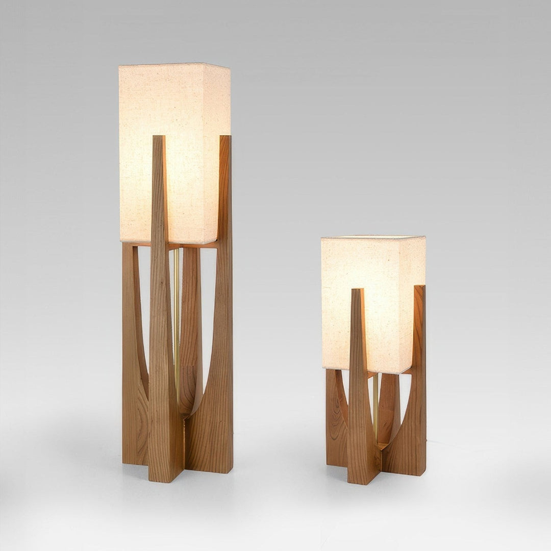 WabiLuma: Lampada da terra LED in tessuto e legno – stile e design giapponese