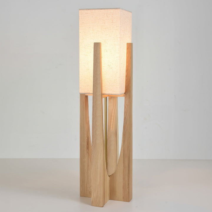 WabiLuma: Lampada da terra LED in tessuto e legno – stile e design giapponese