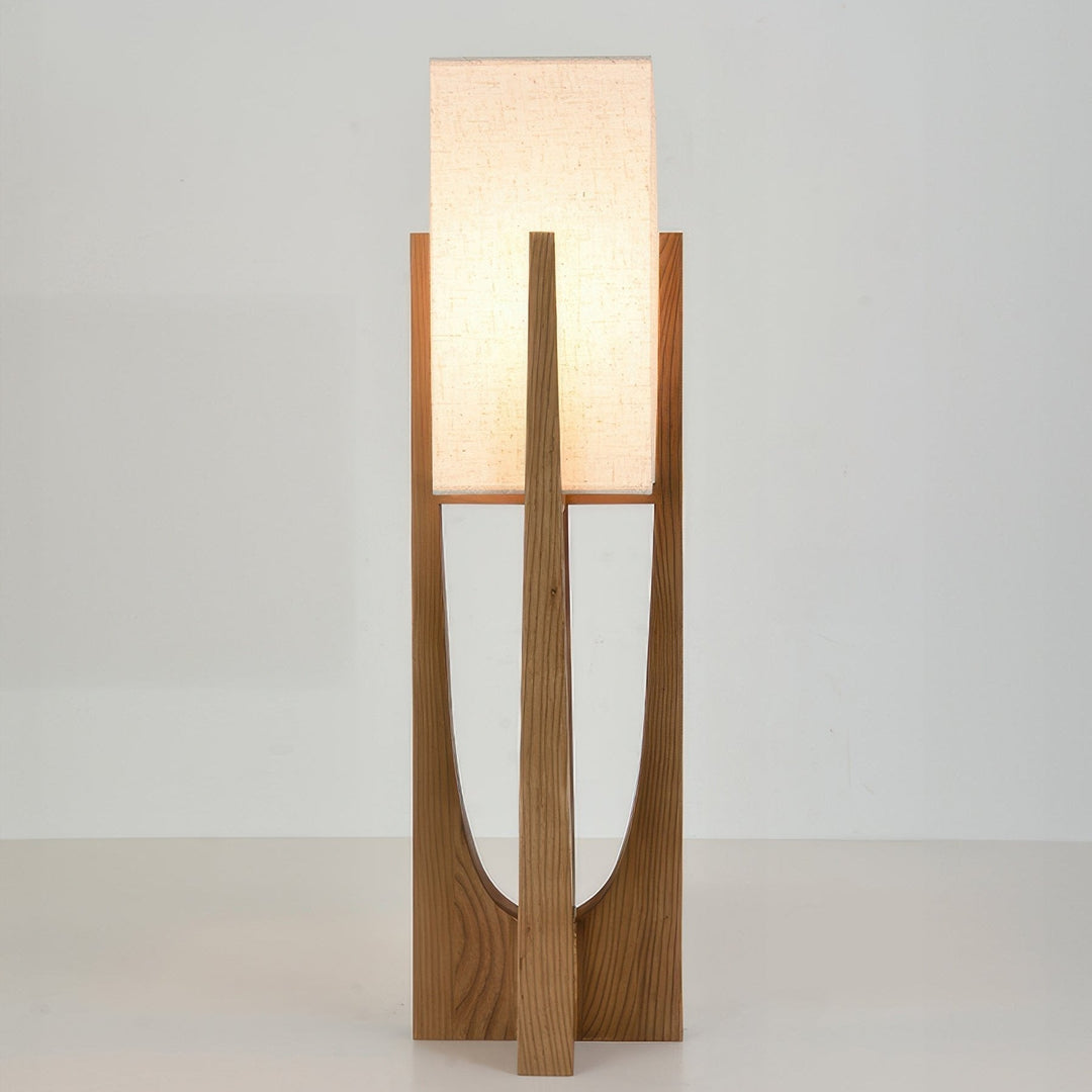 WabiLuma: Lampada da terra LED in tessuto e legno – stile e design giapponese