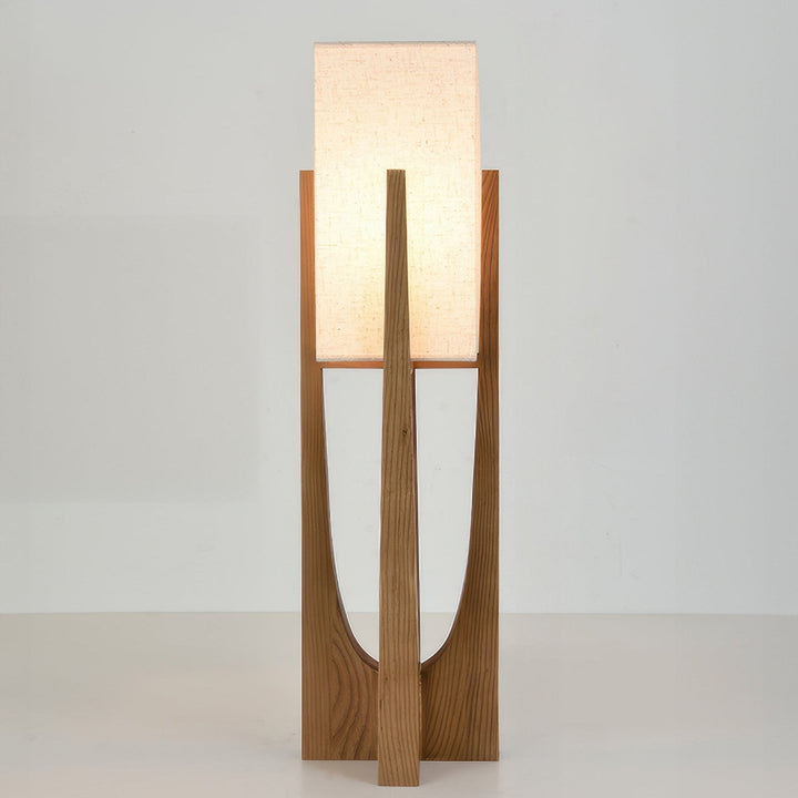 WabiLuma: Lampada da terra LED in tessuto e legno – stile e design giapponese