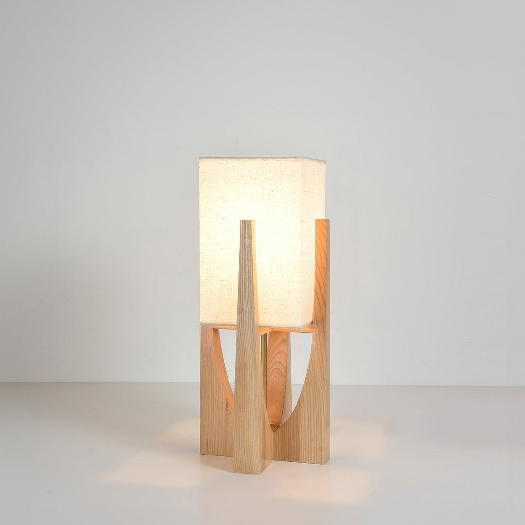 WabiLuma: Lampada da terra LED in tessuto e legno – stile e design giapponese