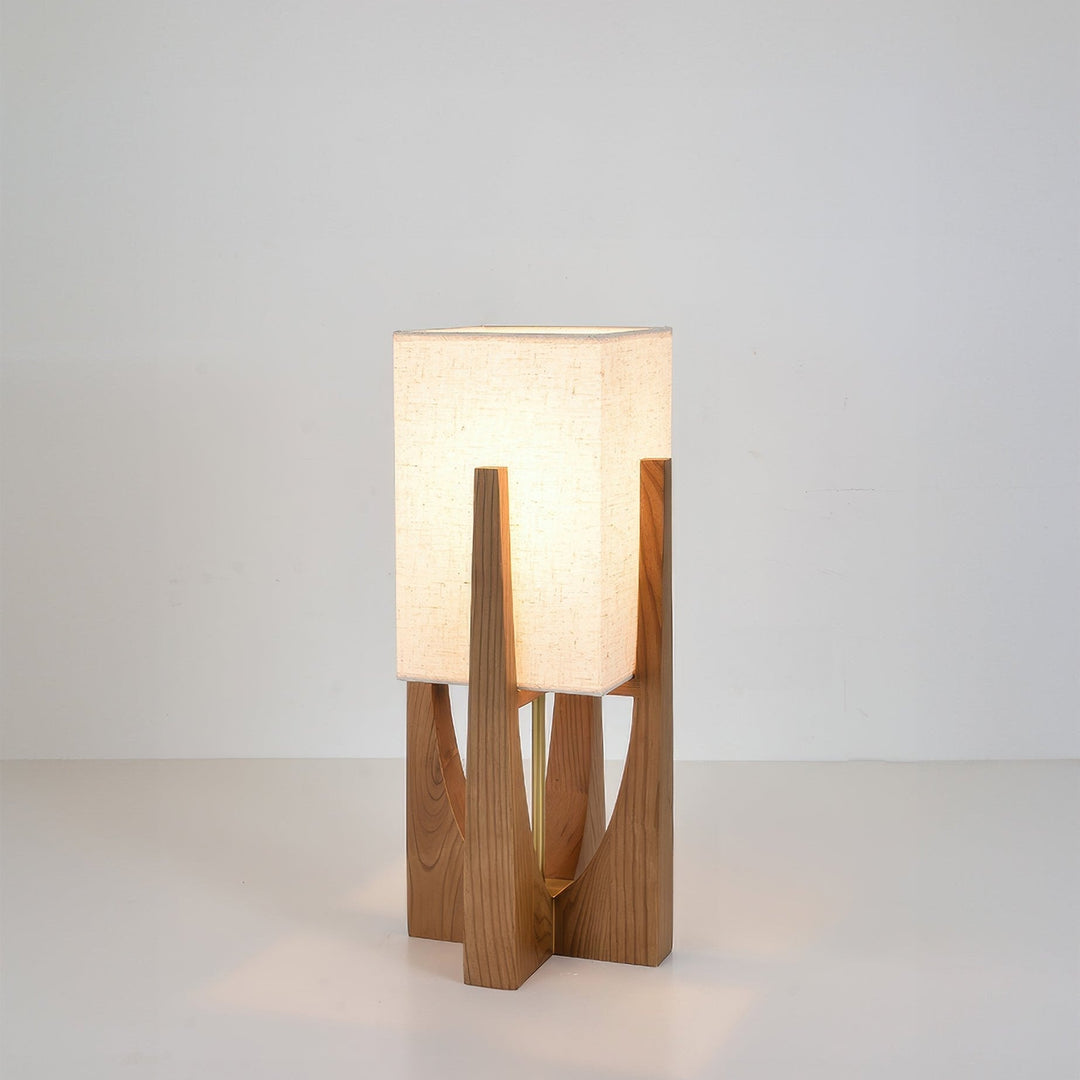 WabiLuma: Lampada da terra LED in tessuto e legno – stile e design giapponese