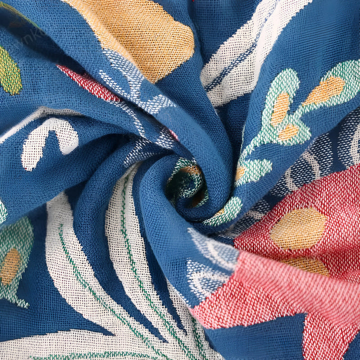 Waldrex: Coperte in cotone con stampa di dinosauri e bosco in cotone leggero – per camerette e soggiorni