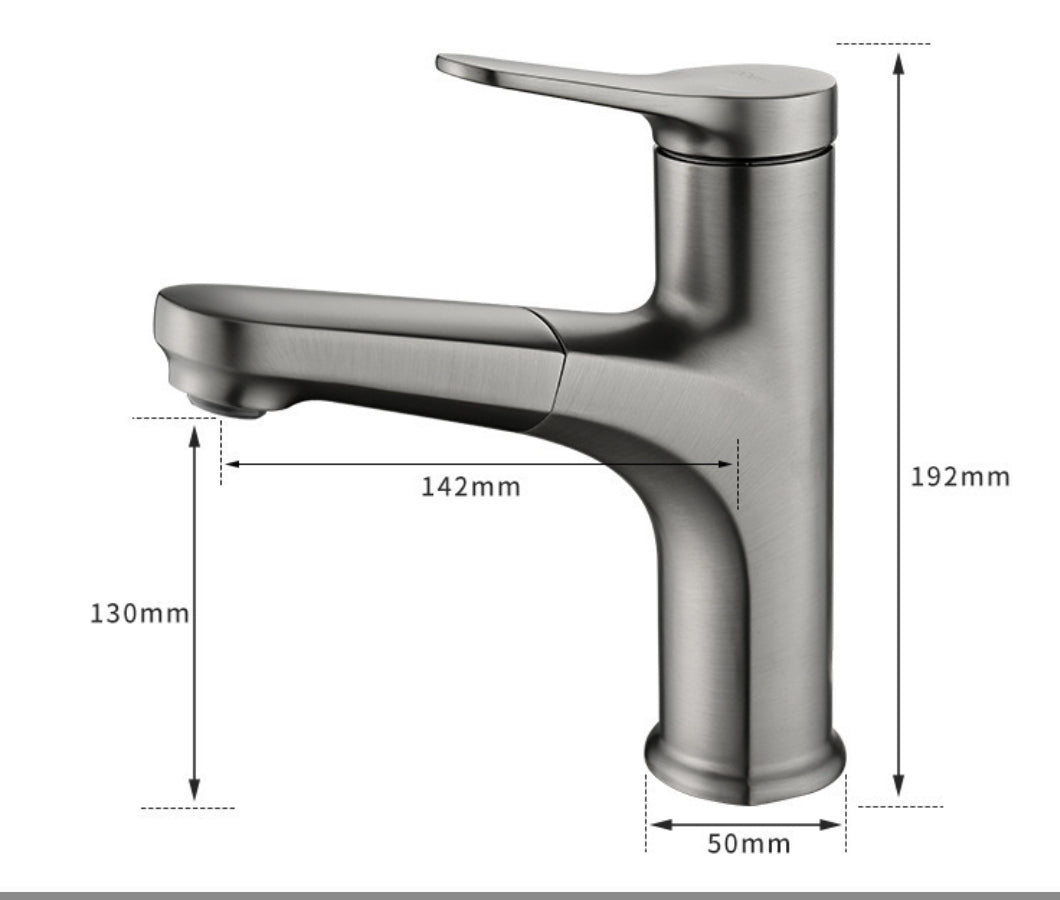 Wassi: Rubinetto da lavabo estraibile – Design flessibile per un bagno moderno