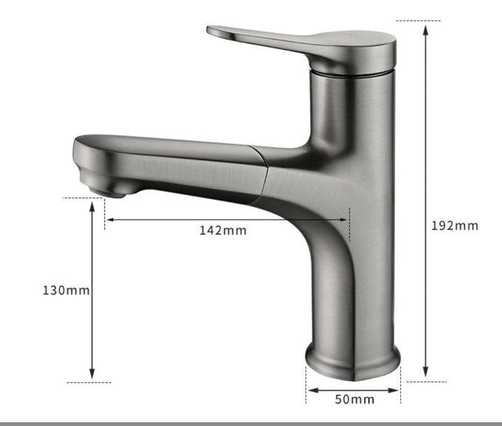 Wassi: Rubinetto da lavabo estraibile – Design flessibile per un bagno moderno