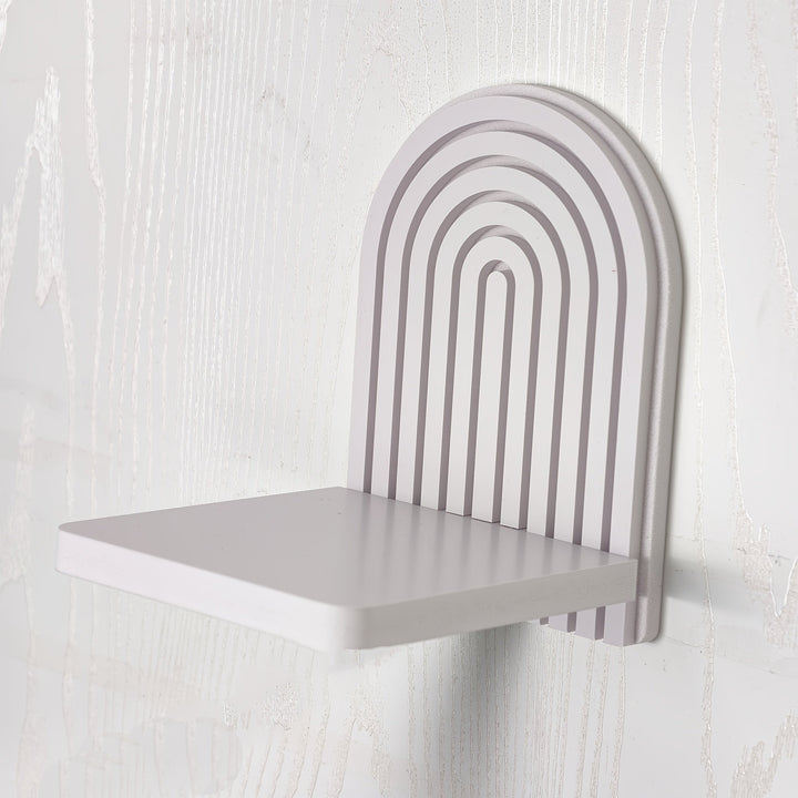 WeissBogen: Mensola da parete in legno – decorativa, sospesa e appesa nello stile Boho moderno con struttura a scanalature per soggiorno e bagno